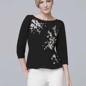 WHBM embroidered top